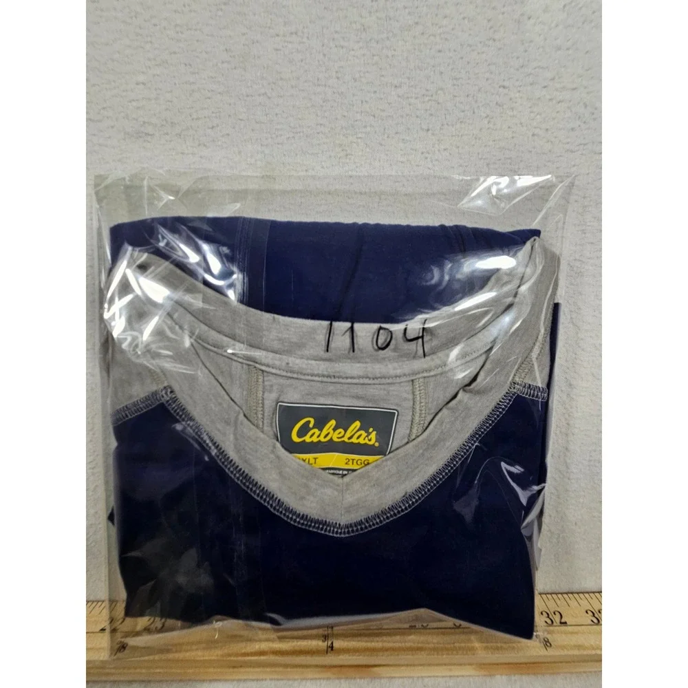 Cabelas Drirelease FreshGuard Performance T-Shirt Mens 2XLT Blue Gray 90-6433